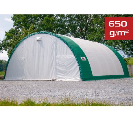 Plachtová hala šírka: 9,15 m, dĺžka: 26 m, výška: 4,5 m, PVC 650 g/m2, bez navijaku