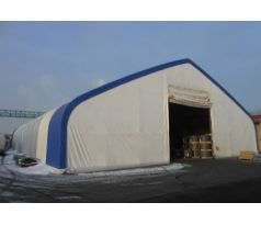 13 × 13 × 7,5 m (Š×D×V), 750–900 g/m2, strecha DP, hangár