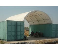 Prístrešok na kontajnery 6 × 6 × 2 m, 750 g/m2