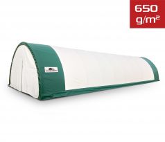 Plachtová hala šírka: 6,1 m, dĺžka: 18,3 m, výška: 3,66 m, PVC 650 g/m2