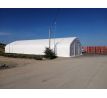 Plachtová hala šírka: 15,25 m, dĺžka: 36,6 m, výška: 7,01 m, PVC 900 g/m2 BIELA