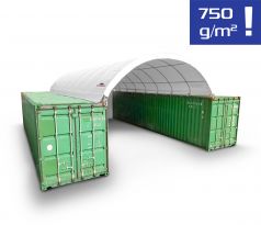 Prístrešok na lodné kontajnery 6×12×2 m, 750 g/m2