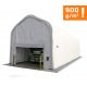 Plachtová garáž na autobus / nákladné auto / multifunkčná hala, Š 5,5 × D 15 × V 5,3 m, 900 g/m2, biela