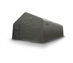Plachtová hala šírka: 10 m, dĺžka: 12,2 m, výška: 5,2 m, rozteč oblúkov 2,44 m, PVC 900 g/m2 ZELENÁ