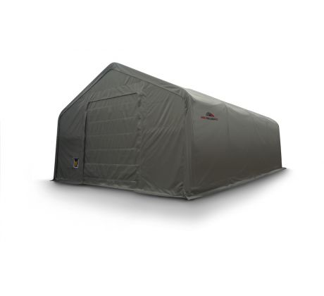 Plachtová hala šírka: 10 m, dĺžka: 12,2 m, výška: 5,2 m, rozteč oblúkov 2,44 m, PVC 900 g/m2 ZELENÁ