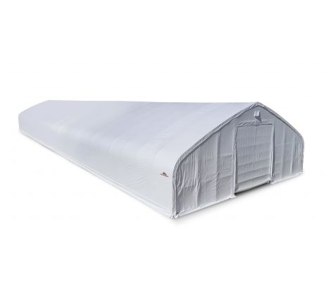 Plachtová hala šírka: 18,3 m, dĺžka: 61 m, výška: 7,6 m, PVC 900 g/m2 BIELA