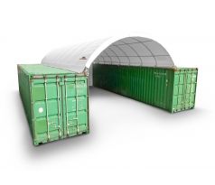 Prístrešok na lodné kontajnery 6×12×2 m, 900 g/m2 BIELA