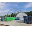 Prístrešok na lodné kontajnery šírka: 10 m, dĺžka: 12 m, výška: 3,6 m, 900g/m2 BIELA