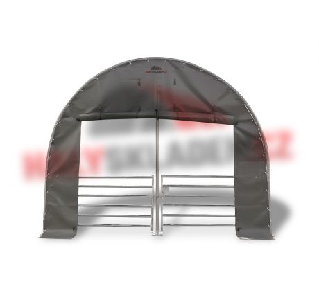 Čelná zipsová stena pre prístrešok šírky 4 m, 900 g/m2 zelená