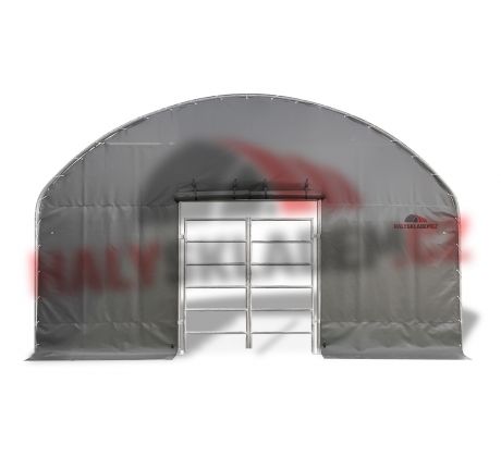 Čelná zipsová stena pre prístrešok šírky 6 m, 900 g/m2 zelená