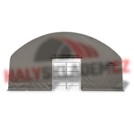 Čelná zipsová stena pre prístrešok šírky 8 m, 900 g/m2 zelená