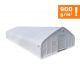 Plachtová hala šírka: 21,35 m, dĺžka: 46,4 m, výška: 8,54 m, PVC 900 g/m2 BIELA