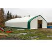 Plachtová hala šírka: 15,25 m, dĺžka: 43,92 m, výška: 7,01 m, rozteč oblúkov 2,44 m, PVC 900 g/m2 BIELA