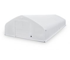 Plachtová hala šírka: 15,25 m, dĺžka: 43,92 m, výška: 7,01 m, rozteč oblúkov 2,44 m, PVC 900 g/m2 BIELA